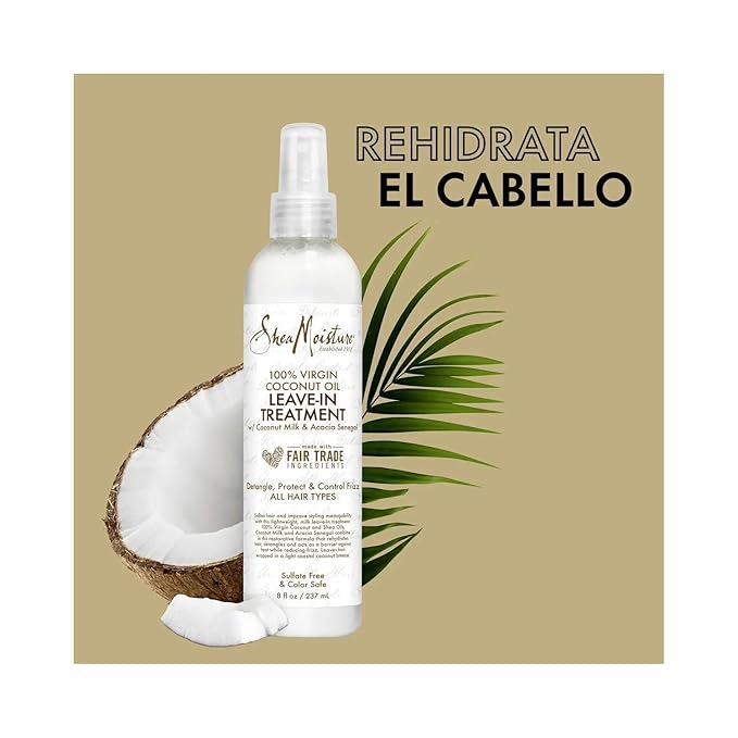 Shea Moisture Leave-In Treatment, 100% Virgin Coconut Oil, 8 Ounce