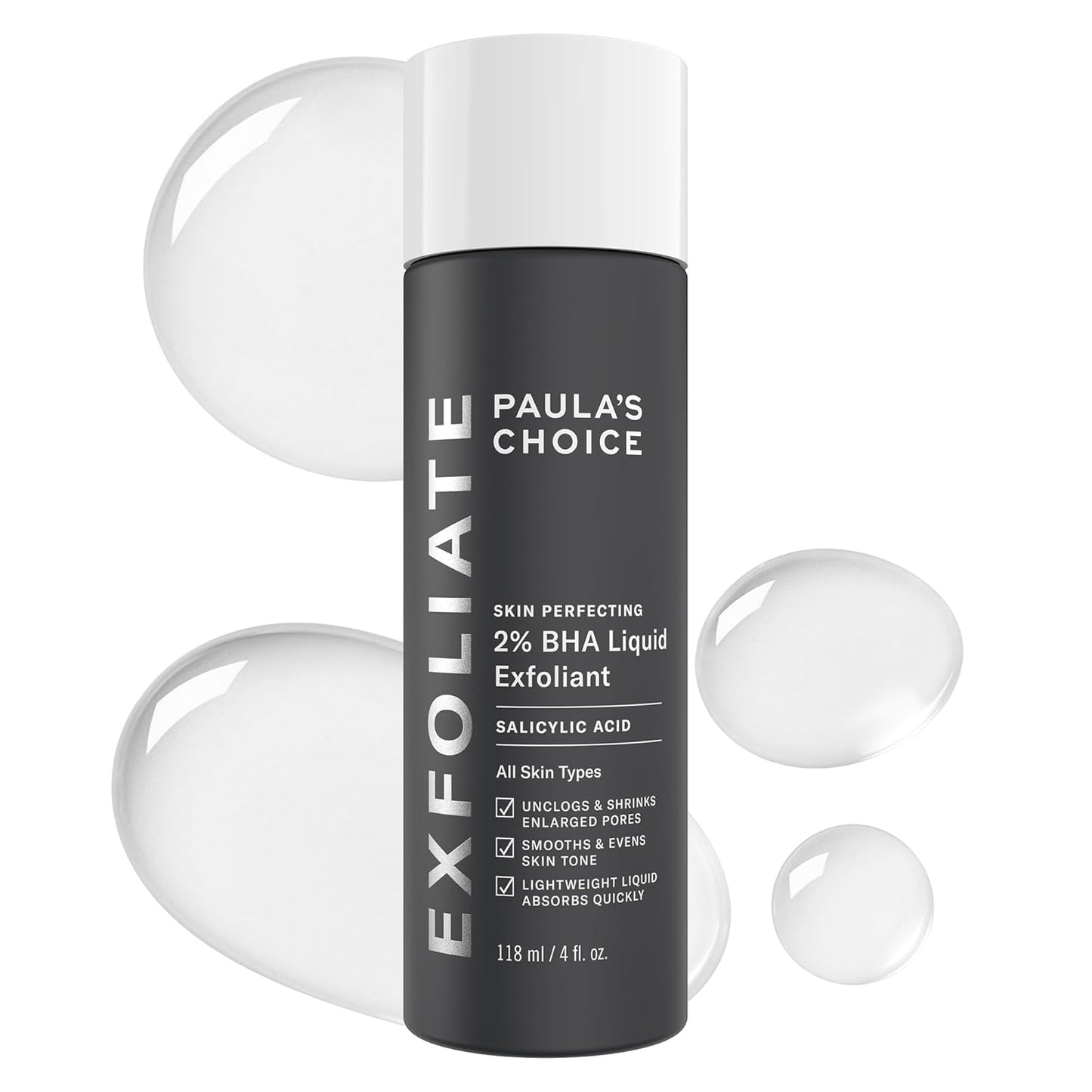 Paula's Choice SKIN PERFECTING 2% BHA Liquid Exfoliant Polish, Salicylic Acid Exfoliant-Facial Polish for Enlarged Pores, Wrinkles & Fine Lines,...