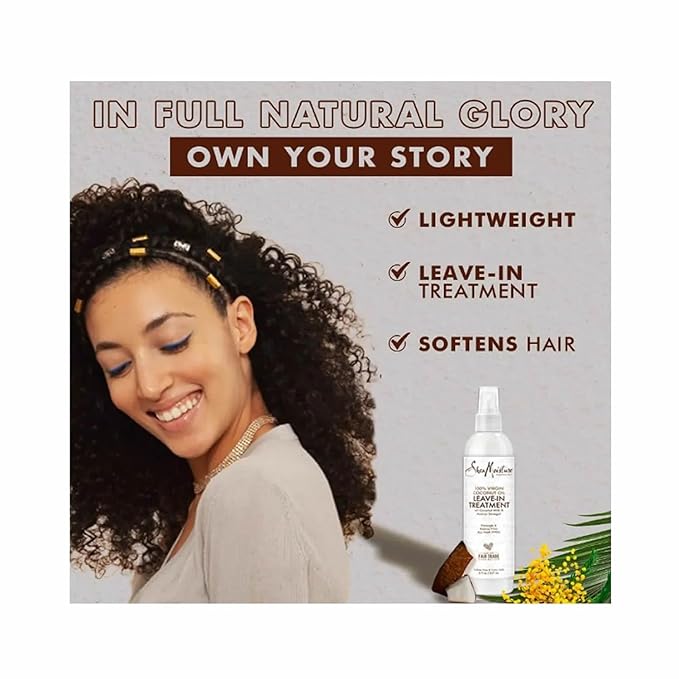 Shea Moisture Leave-In Treatment, 100% Virgin Coconut Oil, 8 Ounce