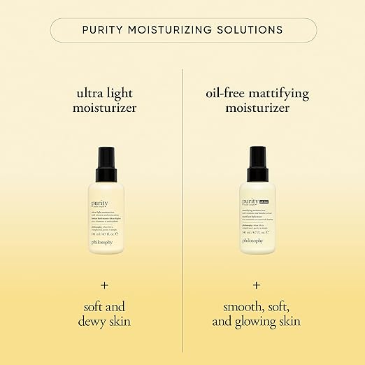 philosophy purity made simple pore face moisturizer - with vitamins C & E, green tea, meadowfoam seed oil & chia seed oil - ultra-light nourishing formula delivers 24-hour hydration