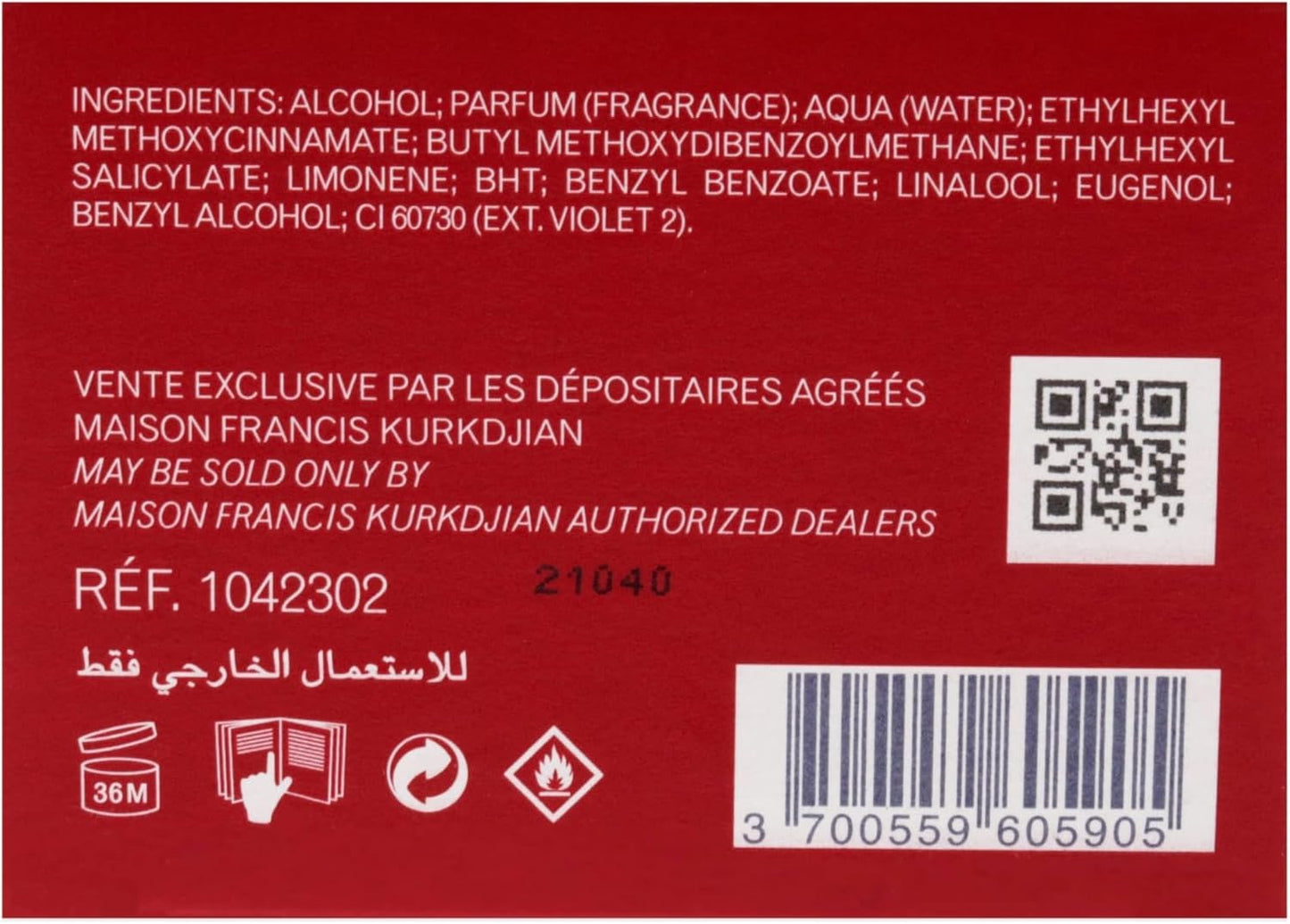 Maison Francis Kurkdjian Baccarat Rouge 540 Pure Perfume, 2.3 Fl Oz (Pack of 1)