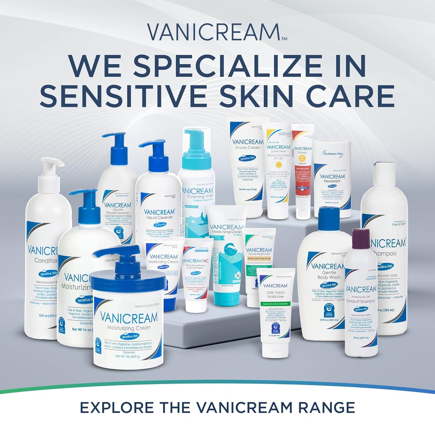 Vanicream Daily Facial Moisturizer With Ceramides and Hyaluronic Acid - Formulated Without Common Irritants for Those with Sensitive Skin, 3 fl oz (Pack of 1)