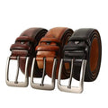Genuine Leather Dress Belt For Men - Mens Belts For Suits, Jeans, Uniform With Single Prong Buckle - Designed in the USA ( pack of 1 )