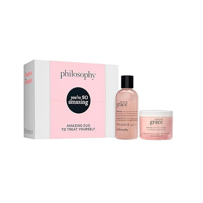 philosophy you're so amazing gift set - 2-pc. amazing grace hydrating shower gel (6oz) & whipped body crème (4oz) - moisturizing bath & body duo for women