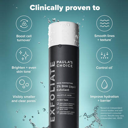 Paula's Choice SKIN PERFECTING 2% BHA Liquid Exfoliant Polish, Salicylic Acid Exfoliant-Facial Polish for Enlarged Pores, Wrinkles & Fine Lines,...