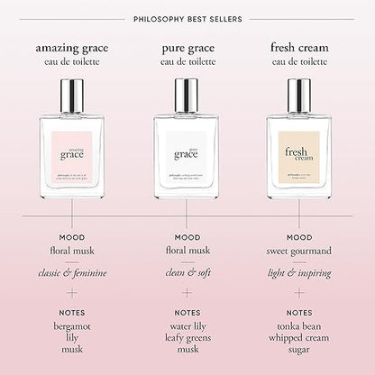 philosophy amazing grace eau de toilette - clean & floral women's perfume - with notes of bergamot, muguet & musk - long lasting fragrance
