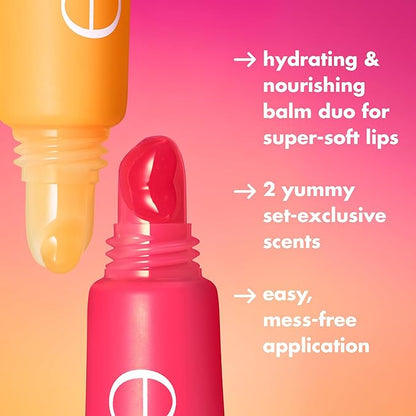 e.l.f. Squeeze Me More Lip Balm Duo, Moisturizing Balm For A Sheer Tint Of Color, Made With Hyaluronic Acid, Vegan & Cruelty-Free, Mango & Watermelon
