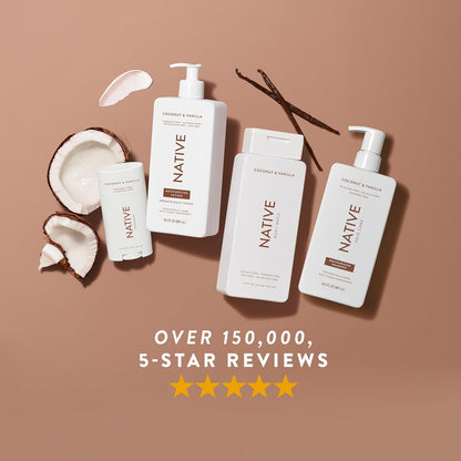 Native Body Lotion Contains Naturally Derived Plant-Based Moisturizers for Women and Men | Restores Dry Skin, Coconut & Vanilla, 16.5 fl oz