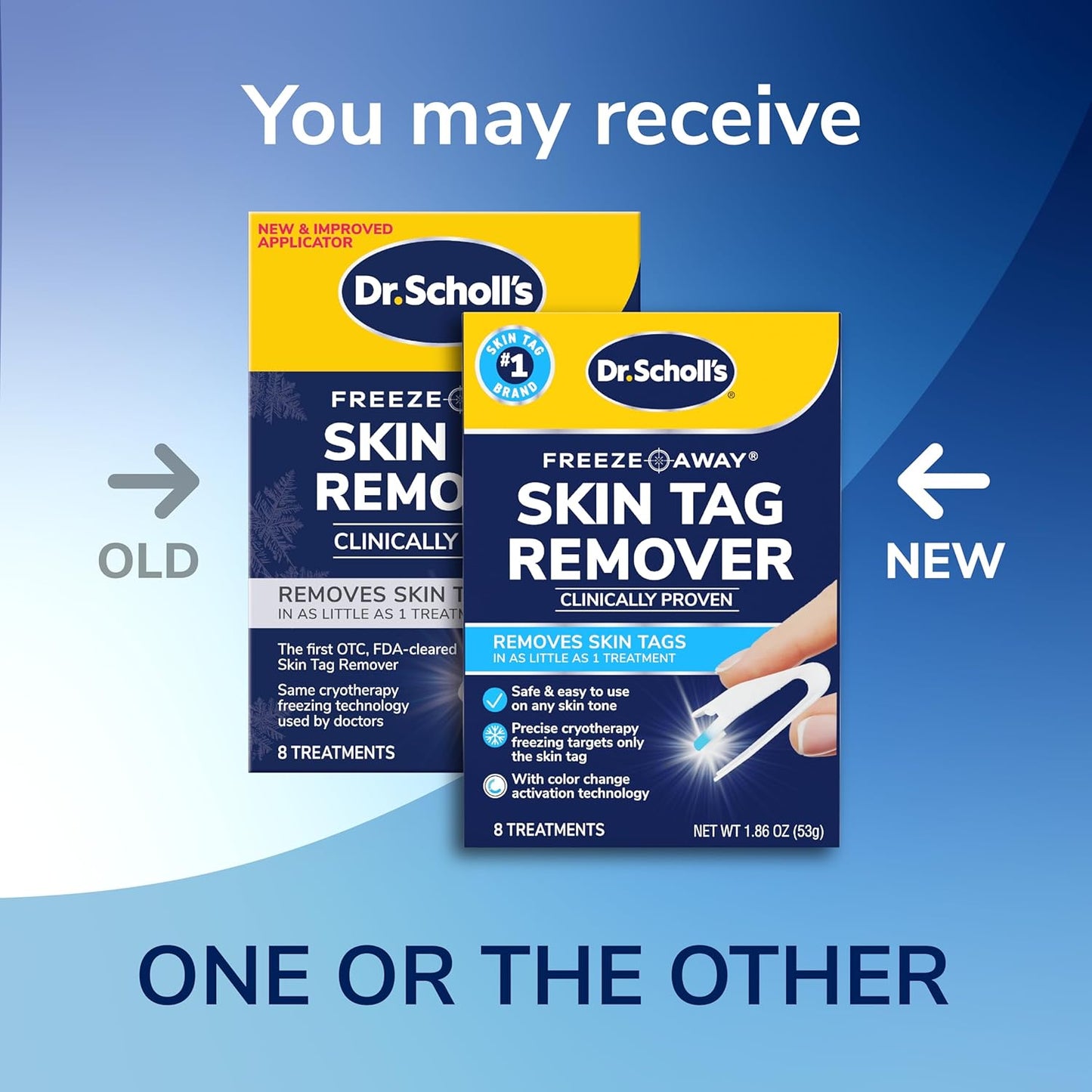 Dr. Scholl's Freeze Away Skin Tag Remover Kit, 8 ct – Completely removes Skin Tags in As Little As 1 Treatment, FDA-Cleared & Clinically Proven