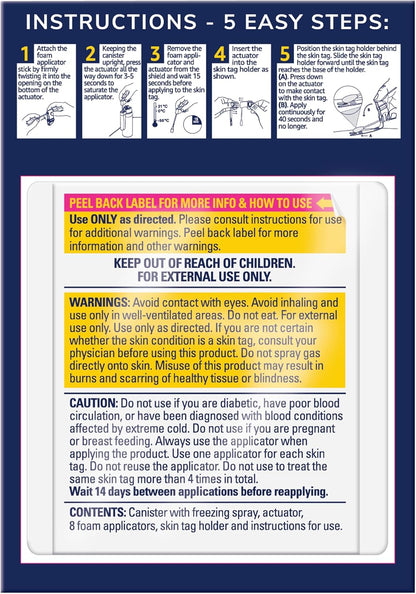 Dr. Scholl's Freeze Away Skin Tag Remover Kit, 8 ct – Completely removes Skin Tags in As Little As 1 Treatment, FDA-Cleared & Clinically Proven