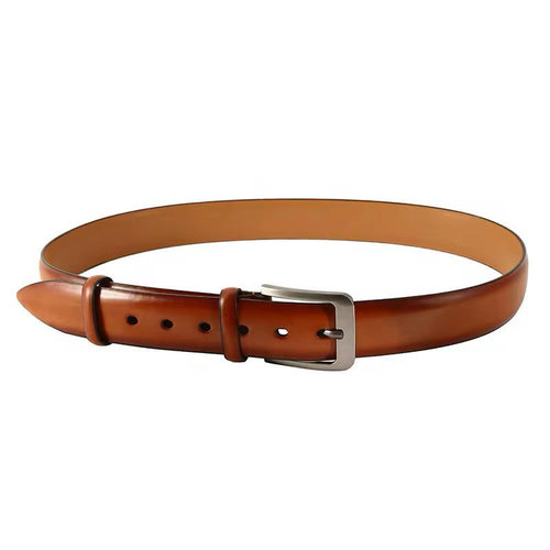 Genuine Leather Dress Belt For Men - Mens Belts For Suits, Jeans, Uniform With Single Prong Buckle - Designed in the USA ( pack of 1 )